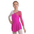thumbnail image 1 of Ocealan Robe de Danse Ballet en Strass pour Filles Enfants Robe de Gymnastique Patinage Artistique Justaucorps de Danse Ballet Rose 12, 1 of 5