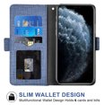 thumbnail image 2 of Wallet Case for iPhone 11 Pro Max 6.5 inch, Blocking Card Slot Stand Shockproof TPU Interior Case PU Leather Magnetic Protect Flip Cover Compatible with iPhone 11 Pro Max 6.5 inch, Blue, 2 of 4