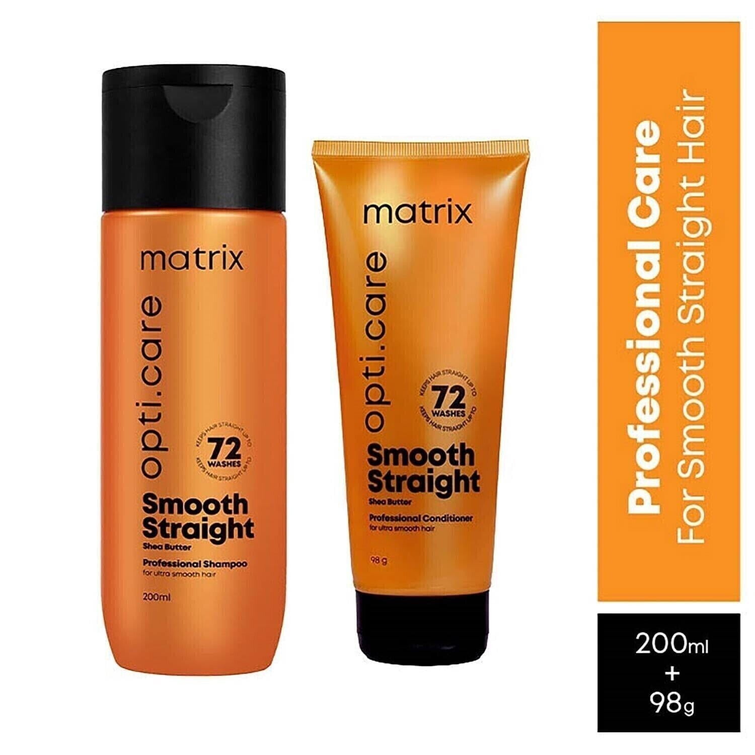 Matrix Opti.care Smooth Straight Professional Smoothing Shampoo and Conditioner (200 + 98 gm)