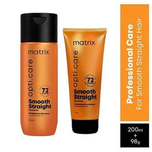 Matrix Opti.care Smooth Straight Professional Smoothing Shampoo and Conditioner (200 + 98 gm)