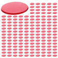 thumbnail image 1 of 300 Pcs Chips Bingo en Plastique Transparent Rouge 1.9cm, 1 of 5