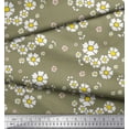 thumbnail image 3 of Soimoi Green Heavy Canvas Fabric Artistic Floral Print Fabric by the Yard 58 Inch Wide, 3 of 3