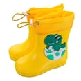thumbnail image 1 of MIASHUI Toddler Rain Boots Easy-on Lightweight and Waterproof Shoes,Yellow,4.5-5 Years, 1 of 6