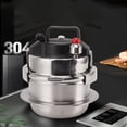 thumbnail image 3 of Stainless Steel Pressure Cooking Pot, Mini Outdoor Pressure Cooker Three Layer  for Induction Cooktop 0.8L,1.2L,1.6L, 3 of 7