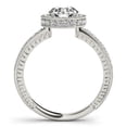 thumbnail image 2 of 14k Gold Milgrain Border Diamond Pave Engmt Ring 1 1/2 cttw SZ 7.5, 2 of 3