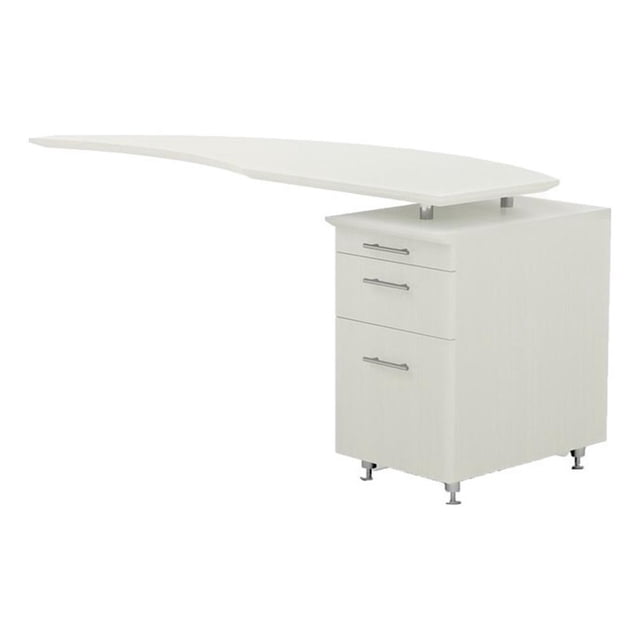 Mayline Medina Series 63" Curved Desk Return with Right Pedestal