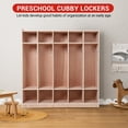 thumbnail image 2 of AKDSteel 5-Section Classroom Coat Locker, 10 Cubbies for Classrooms, Daycare Cubby with 4 casters, 5 Hooks and 2 Storage Boxes, for Home, School, Kindergarten, 2 of 6
