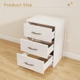 thumbnail image 3 of Costway Table de Chevet Moderne 1 PCS à 3 Tiroirs avec Rangement et Trousse Anti-Basculement pour Chambre Blanc, 3 of 10