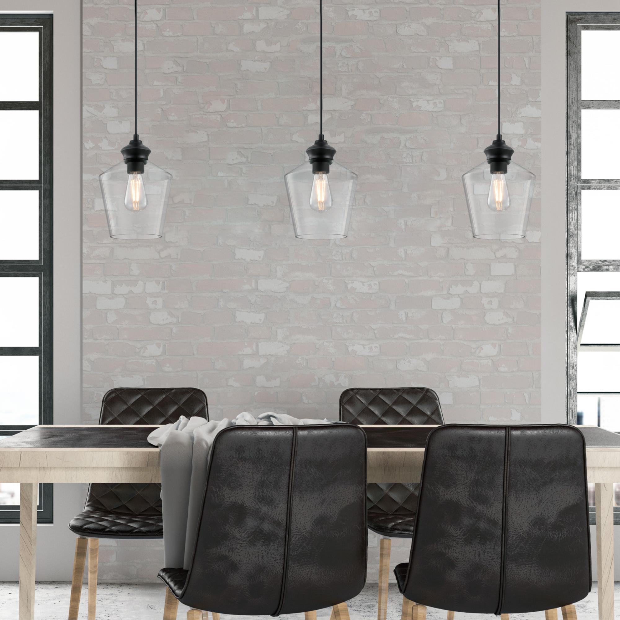 Westinghouse Lighting Ramsey 1-Light Indoor Pendant - Matte black finish with clear glass