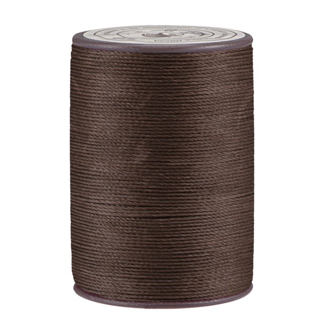 Unique Bargains Thin Waxed Thread 93 Yards 0.65mm Polyester String Cord for Machine Sewing Hand Quilting Weaving, Dark brown