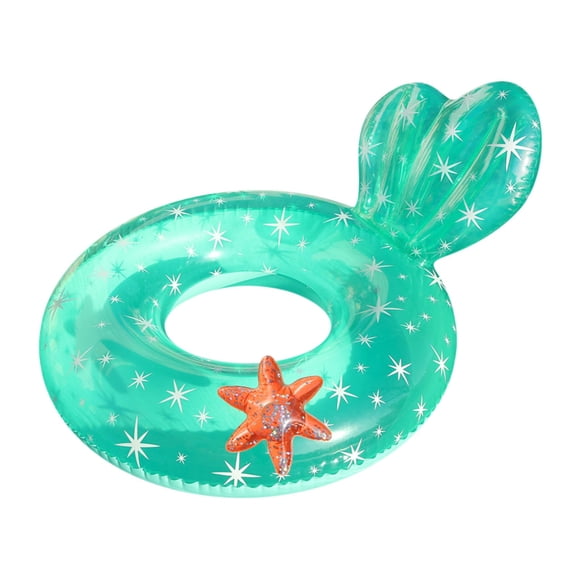 CEHVOM Swimming Ring Floating PVC Swimming Pool Water Swim Ring Folding Middle Mesh Summer Inflatable Bed Clearance