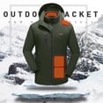 thumbnail image 1 of LSLJS Outdoor Warm Clothing Heated for Riding Skiing Fishing Charging Via Heated Coat( Army Green, XXL), 1 of 6