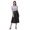 thumbnail image 2 of Moomaya Womens Below Knee Length A-Line Skirt Front Button Casual Skirt w/ Pockets, 2 of 6