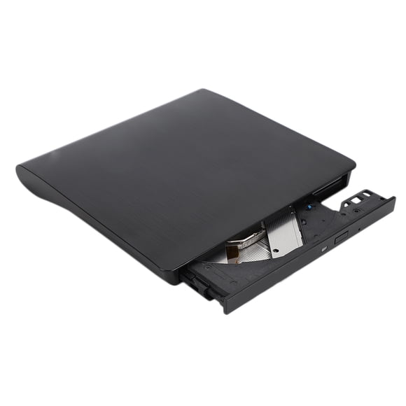 External Dvd Drive, External Dvd Burner USB 3.0 Port Ultra-thin Super Speed 3.0 Blue Light Widely Compatible  for Laptop Black