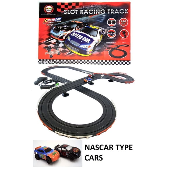 JJTOYS Nascar Style Stock Car Slot Car Track Ho Scale Race Set New And Improved 20