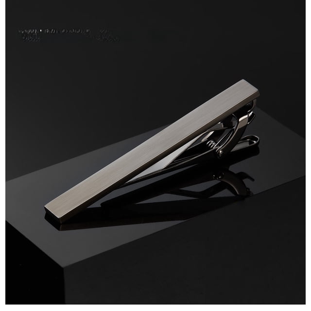 Pince à Cravate Givrée Couleur Pistolet pour Hommes Tenue Formelle Simple Épingles pour Hommes et Femmes Pince à Cravate de Sécurité