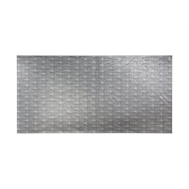 Fasade Alphabet Crosshatch Silver Wall Panel 4' x 8'