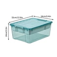 thumbnail image 3 of Toy Storage Containers with Lids,Brick Shaped Kids Toy Organizer Box, Plastic Clear Stackable Toy Bin Chest for Building Block Dolls,Toys Storage Organizer Bins, Building Blocks Storage, 3 of 4
