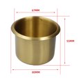 thumbnail image 2 of Miangastore Cup Holder Copper Cup Drinks Holder RV Boat Recessed Drop in Cup Holder, 2 of 8
