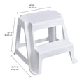thumbnail image 2 of Gracious Living 16-Inch Two Step Home & Kitchen Stool, White (4 Pack), 2 of 10