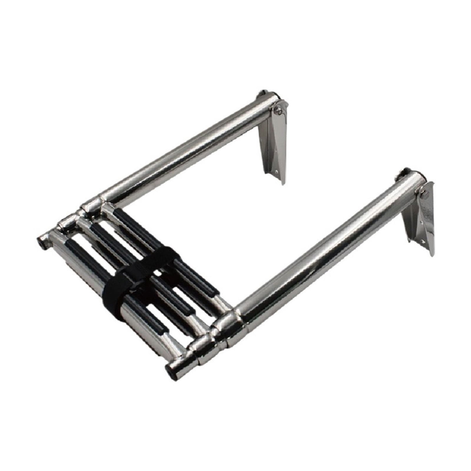3-Step Boat Ladder Stainless Steel Marine Deck Folding Telescoping Swimming Upper Platform Ladder Hardware ,Easy to Install