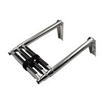 3-Step Bateau d'échelle en acier inoxydable Marine Deck pliant Natation Telescoping Upper Platform Ladder Hardware ,Facile à installer
