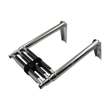 3-Step Boat Ladder Stainless Steel Marine Deck Folding Telescoping Swimming Upper Platform Ladder Hardware
