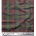 thumbnail image 1 of Soimoi Gray Moss Georgette Fabric Check Check Print Fabric by the Yard 42 Inch Wide, 1 of 2