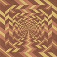 thumbnail image 1 of Ahgly Tapis d'Intérieur Lavable en Machine Carré Transitionnel Acajou Brun, 4 Pieds Carré, 1 of 7
