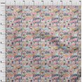 thumbnail image 4 of oneOone Polyester Spandex Dark Olive Green Fabric Writing Text Sewing Material Print Fabric By The Yard 56 Inch Wide, 4 of 4