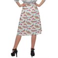 thumbnail image 3 of Moomaya Jupe Imprimée pour Femmes en Poly Spandex Tenue Décontractée Jupe d'Été pour Filles, 3 of 5