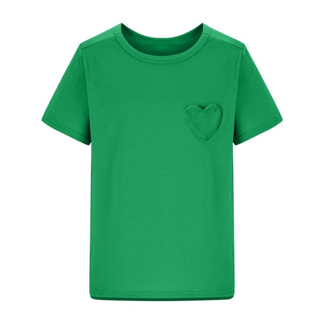 RXIRUCGD 2025 Vêtements d'Été pour Enfants Nouveaux T-Shirts d'Été pour Enfants Manches Raglan Manches Courtes T-Shirt Graphique Col Rond T-Shirt Filles Haut Décontracté