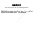 thumbnail image 2 of CMX Front Rear Ceramic Brake Pads Kit for Car Volkswagen Atlas Cross Sport KCX-100014, 2 of 9