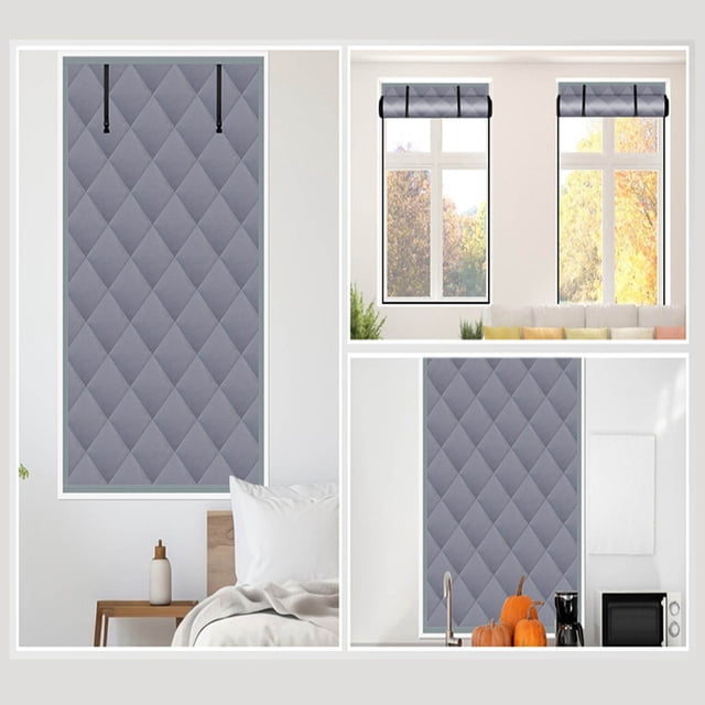 Curtain 1 Winter Insulated Window Cover Thermal Insulated Window Blanket With Fastener Window Insulation Kit For Winter Keeping Warm