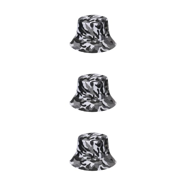 Thinsony Polyester Breathable Fisherman Cap For Sun Protection And Comfort Sunscreen Fisherman Cap Hat Summer disruptive pattern5 58cm 3Set