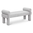 thumbnail image 1 of Meridian Furniture Banc en Tissu Gris Stefano, 1 of 8