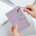 thumbnail image 2 of Card Holder Pouch Women Purse Versatile Women‘s Purse with Button Closure Solid Color Card Holder Wallet Portable Changes, 2 of 5