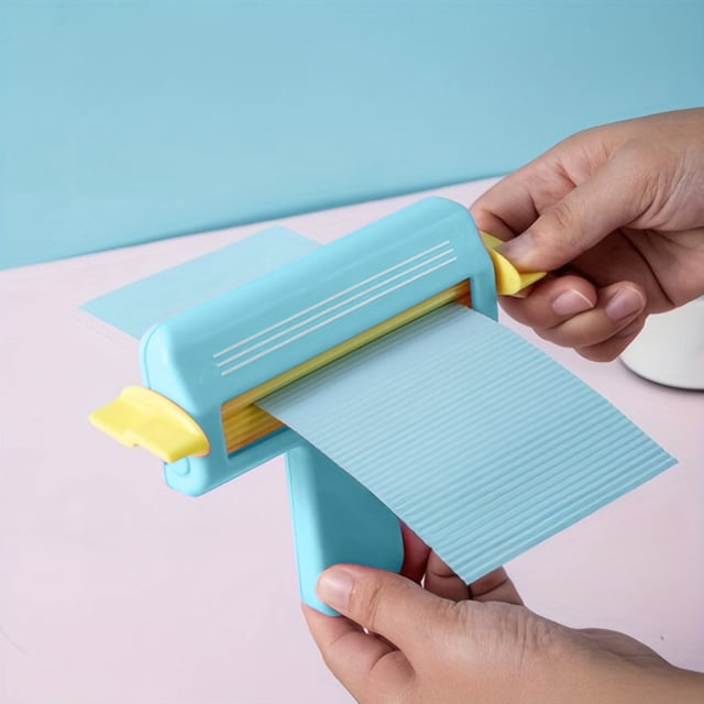 Riforla Paper Crimper Machine Large Size Paper Crimper Machine Small Paper Crimper Tool Shape Making Chip Crimper Tool DIY Arts Scrapbooking Decoration Making Arts & Crafts & Diy Toys Blue