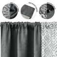 thumbnail image 3 of Mainstays Metallic Blackout Window Curtains Panel Set, Green Sage, 27.5" W x 84" L, 3 of 7