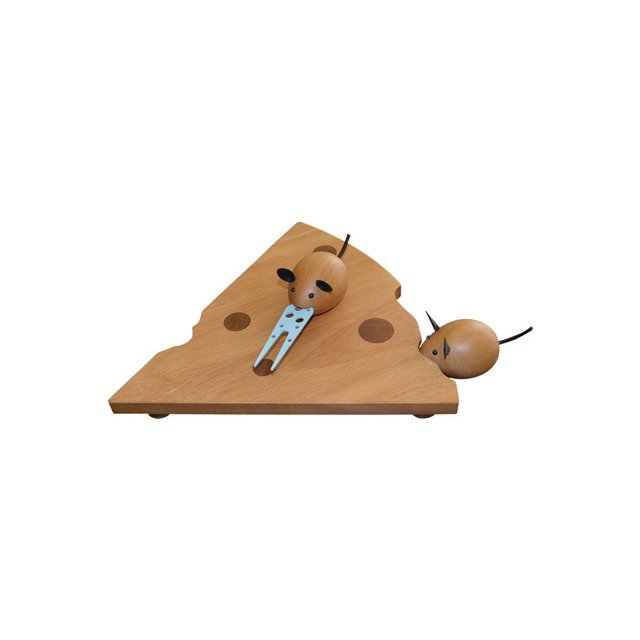 Ensemble de Plateau à Fromage avec 2 Poignées de Souris Outils à Fromage