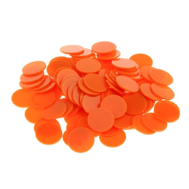 100x 25MM Chips Chips Game Board Game Orange