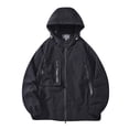 thumbnail image 1 of TIMIFIS Décontracté Sun Protection Veste à Capuche pour Hommes Manches Longues Fermeture Éclair Léger Confortable Couleur Unie Veste Athlétique pour Randonnée Course Golf Sports, 1 of 6