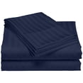 thumbnail image 1 of Hotel Collection 1200 Super Soft & Wrinkle Free Luxurious Stripe 6-Piece Sheet Set (Full, Navy), 1 of 1