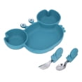thumbnail image 1 of Silicone Suction Plate, Divided Toddler Plates Cute  For Kids Pink,Green,Blue, 1 of 8