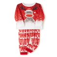 thumbnail image 2 of Christmas Family Pajamas Set Matching Sleepwear Deer Snowflake Print Pullover + Pants Set, 2 of 8