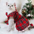thumbnail image 4 of 2025 Christmas Pet Dog Dress Pet Clothes For Cats Cat Dress Christmas Plaid Pet Clothes Hangers Clothing Pet Clothes Rack Small Pet Clothes Pet Clothes For Large Dogs, 4 of 4