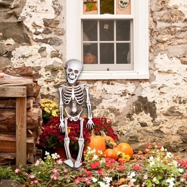 Boovnll Skeleton, Halloween Spooky House Dress Up Simulation Skull Skeleton Ghost Trick Props, Halloween Decorations, Halloween Skeleton, Skeleton Decor