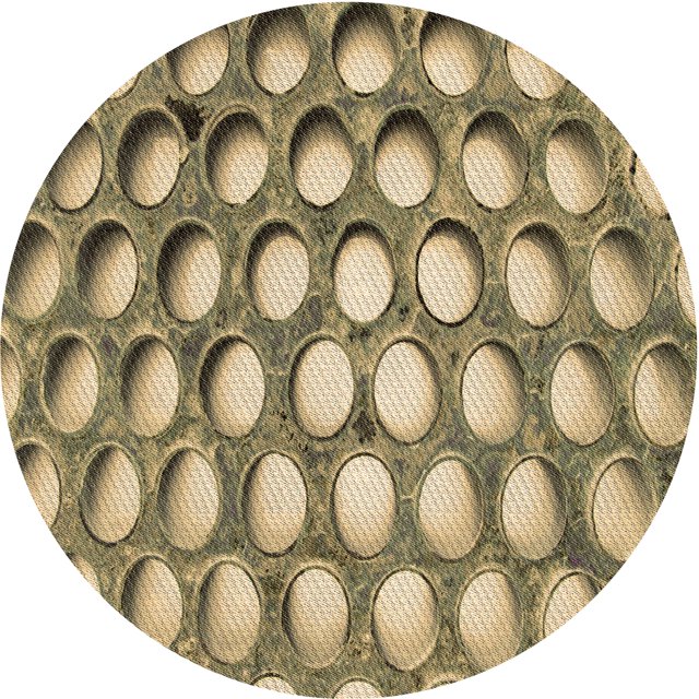 Ahgly Company Tapis Rond Lavable en Machine Intérieur Transitionnel Chêne Brun, 4 Pieds Rond