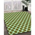thumbnail image 3 of Ahgly Tapis d'Intérieur Lavable en Machine Carré Transitionnel Brun Bronze Foncé, 7 Pieds Carré, 3 of 7