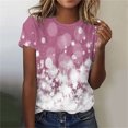 thumbnail image 2 of Dealovy T-Shirts pour Femmes Décontractés à Manches Courtes Tuniques Imprimées Col Ras du Cou Été Amples Confortables Blouses, 2 of 4